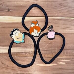 Vintage  Fred Flintstone Pebbles Dino Hair Ties Bands Pony Tail 1990's